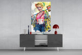 Harley Quinn Glass Wall Art.