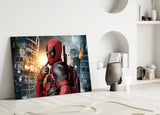 Deadpool Glass Wall Art.
