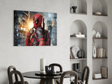 Deadpool Glass Wall Art.