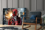 Deadpool Glass Wall Art.