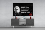 Einstein Glass Wall Art.