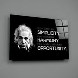 Einstein Glass Wall Art.