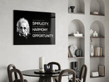 Einstein Glass Wall Art.