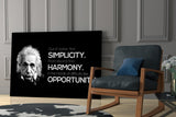 Einstein Glass Wall Art.