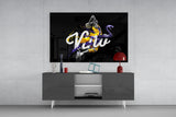 Los Angeles Lakers Glass Wall Art.