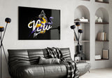 Los Angeles Lakers Glass Wall Art.