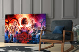 Stranger Things Poster Glass Wall Art.
