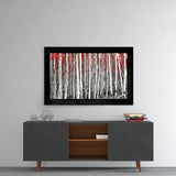 Red Forest Glass Wall Art.