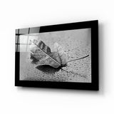 Raindrop Fallen Leaf Glass Wall Art - 72x46 cm