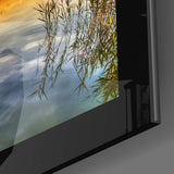 Sunset at Pier Glass Wall Art.