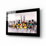 City Silhouette Glass Wall Art.