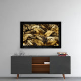 Golden Leaves Glass Wall Art.
