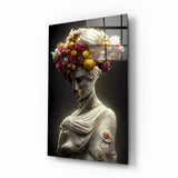 Verlassene Statue Glas-Wandkunst || Designer-Kollektion - 72x46 cm
