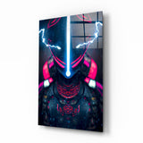 Thunder Fighter Glass Wall Art  || Designer Collection - 72x46 cm