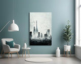 Old City Silhouette Glass Art  || Designer Collection.