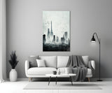 Old City Silhouette Glass Art  || Designer Collection.