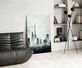 Old City Silhouette Glass Art  || Designer Collection.