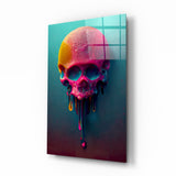Glasbild „Schmelzender Totenkopf" || Designer-Kollektion - 72x46 cm