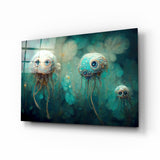 Œuvre en verre « Yeux de gelée » || Collection Designer - 72x46 cm