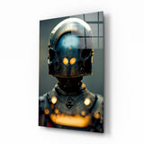 Glaskunst "Kämpfer" || Designer-Kollektion - 72x46 cm