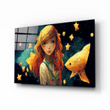 Glasbild "Weltraum-Aquarium" || Designer-Kollektion - 72x46 cm