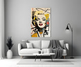 Marilyn Monroe Glass Wall Art  || Designer Collection.
