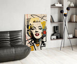 Marilyn Monroe Glass Wall Art  || Designer Collection.