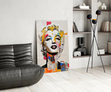 Marilyn Monroe Glass Wall Art  || Designer Collection.