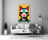 The Cat Glass Wall Art || Designer Collection.