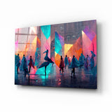 Tableau en verre Cubic Walk || Collection Designer - 72x46 cm