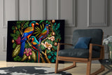 Tropical Birds Glass Wall Art  || Designers Collection.
