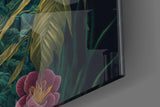 Trap Behind Flowers Glass Wall Art  || Designers Collection.