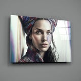 Girl with a Tattoo Glass Wall Art  || Designer Collection.