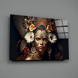 Queen of Flowers Glass Wall Art  || Designer Collection.