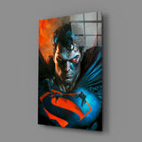 Bloody Superman Glass Wall Art  || Designer Collection.