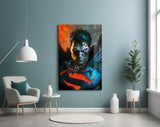 Bloody Superman Glass Wall Art  || Designer Collection.