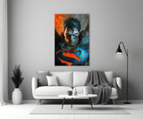 Bloody Superman Glass Wall Art  || Designer Collection.