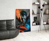 Bloody Superman Glass Wall Art  || Designer Collection.