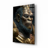 Ape King Glass Wall Art  || Designer Collection.