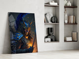 Master Warrior Glass Wall Art || Designer's Collection