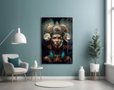 Flower Monarch Glass Wall Art  || Designer Collection | Insigne Art Design.