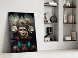 Flower Monarch Glass Wall Art  || Designer Collection | Insigne Art Design.