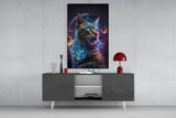 Moon Cat Glass Wall Art  || Designer Collection | Insigne Art Design.