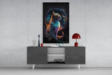 Moon Cat Glass Wall Art  || Designer Collection | Insigne Art Design.