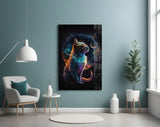 Moon Cat Glass Wall Art  || Designer Collection | Insigne Art Design.