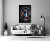 Moon Cat Glass Wall Art  || Designer Collection | Insigne Art Design.