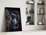 Moon Cat Glass Wall Art  || Designer Collection | Insigne Art Design.