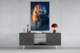 Flaming Nobility Glass Wall Art  || Designer Collection | Insigne Art Design.