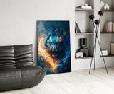 Flaming Anger Glass Wall Art  || Designer Collection | Insigne Art Design.