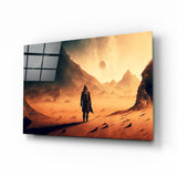 Quadro in vetro «Passeggiata su un altro pianeta» || Collezione Designer - 72x46 cm